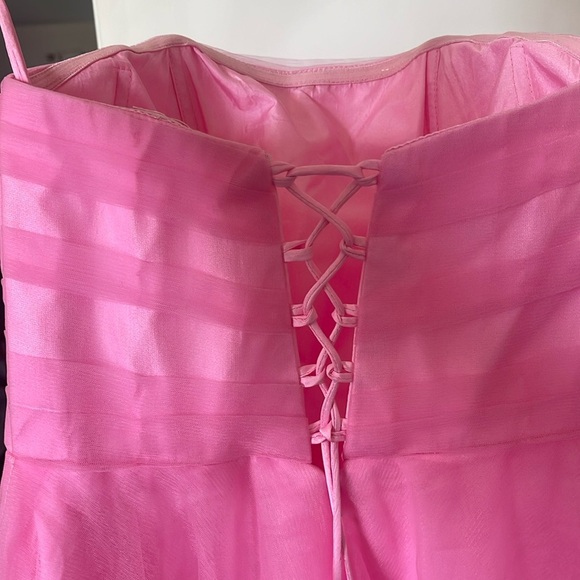 Kissprom NWT Elisa Light Pink A Line Strapless Organza Prom Dress Sz 4 - Picture 13 of 13